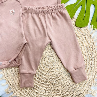 Conj. Body e Calça 100% Algodão Egípcio com Proteção UV50+ - Areia